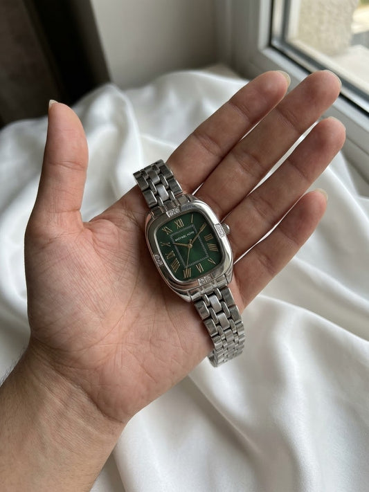 ✨Exquisite Top Tier SilverXEmerald MK branded Zirconia studded Jubilee Master Watch ✨