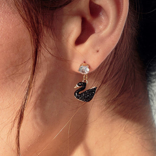✨Stainless steel Black Drop Duck Earrings ✨