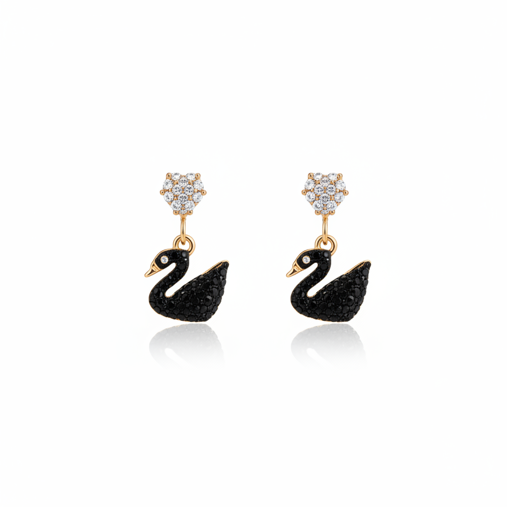 ✨Stainless steel Black Drop Duck Earrings ✨