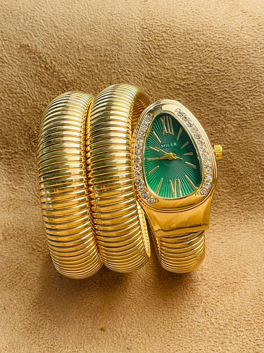 ✨Premium Serpenti Emerald Gold Bvlg Watch ✨