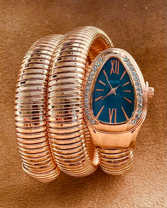✨Premium Serpenti Rose Gold Blue dial Bvlg Watch ✨
