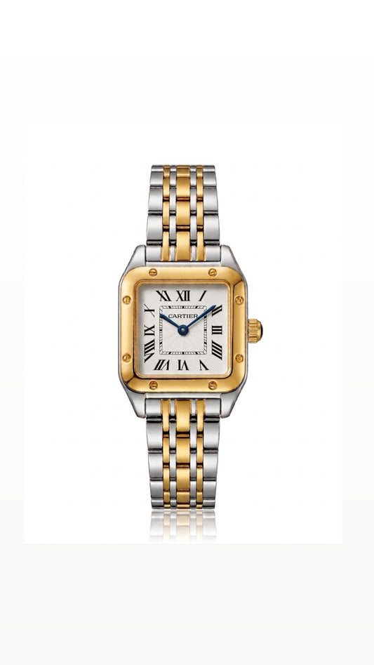✨Exquisite S stainless steel SilverXGold Jubilee white dial carte Watch✨