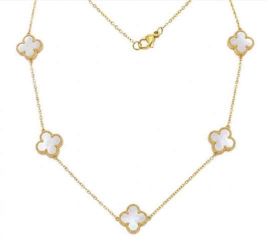 ✨Exclusive Stainless steel White clover Necklace Pendant ✨