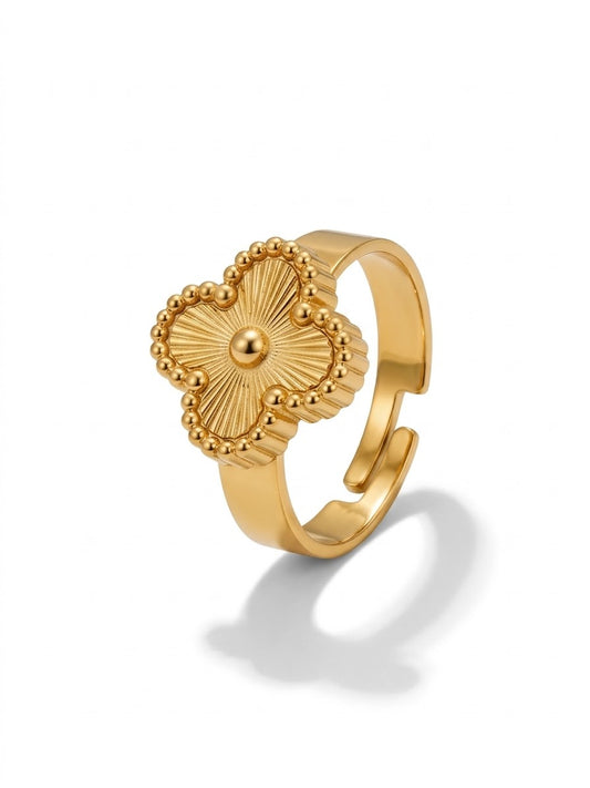 ✨Stainless steel Golden Clovie Adjustable Ring ✨