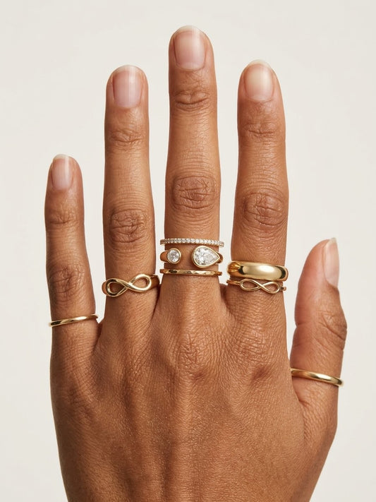 ✨Exclusive Massionite eye Sleek Gold Ring ✨