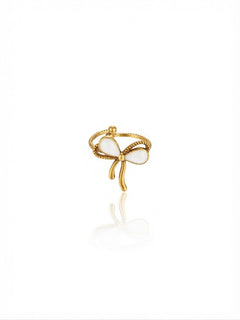 ✨Exclusive Bow  Sleek Gold Adjustable Ring ✨