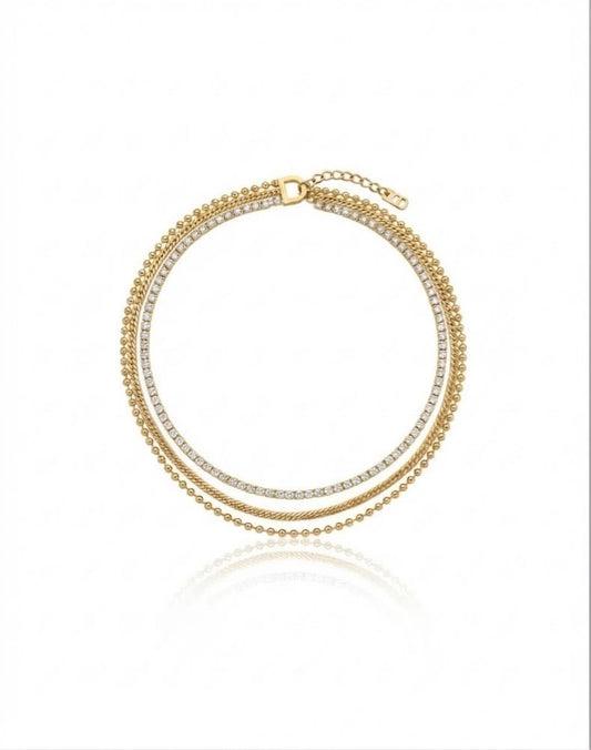 ✨Stainless steel Gold Layered Exclusive Beaded Chain Bracelet ✨
