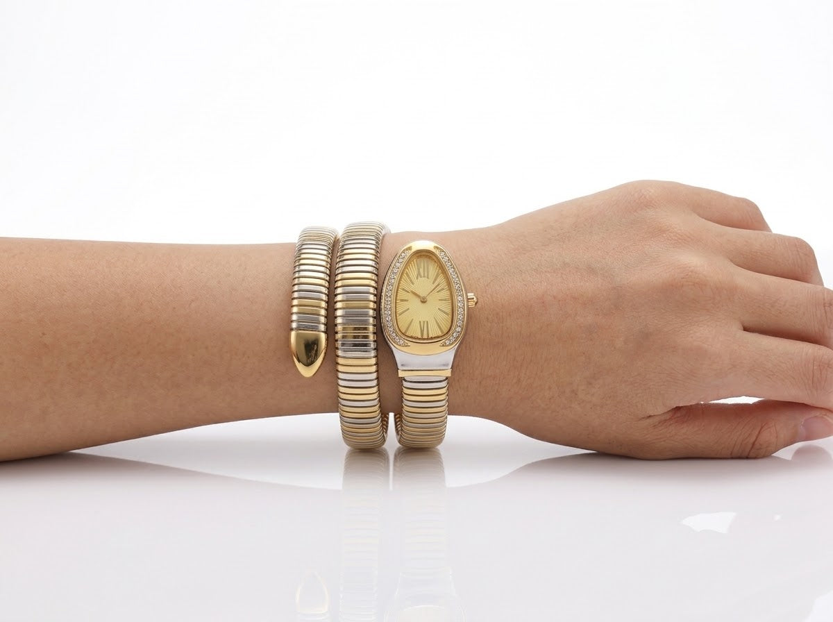 ✨Premium Serpenti SilverXGold Gold dial Bvlg Watch ✨