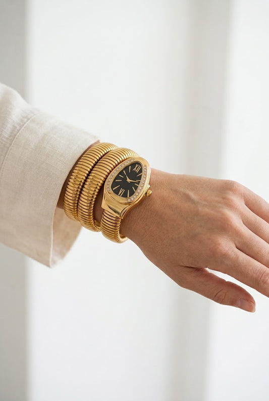 ✨Premium Serpenti Black Gold Bvlg Watch ✨