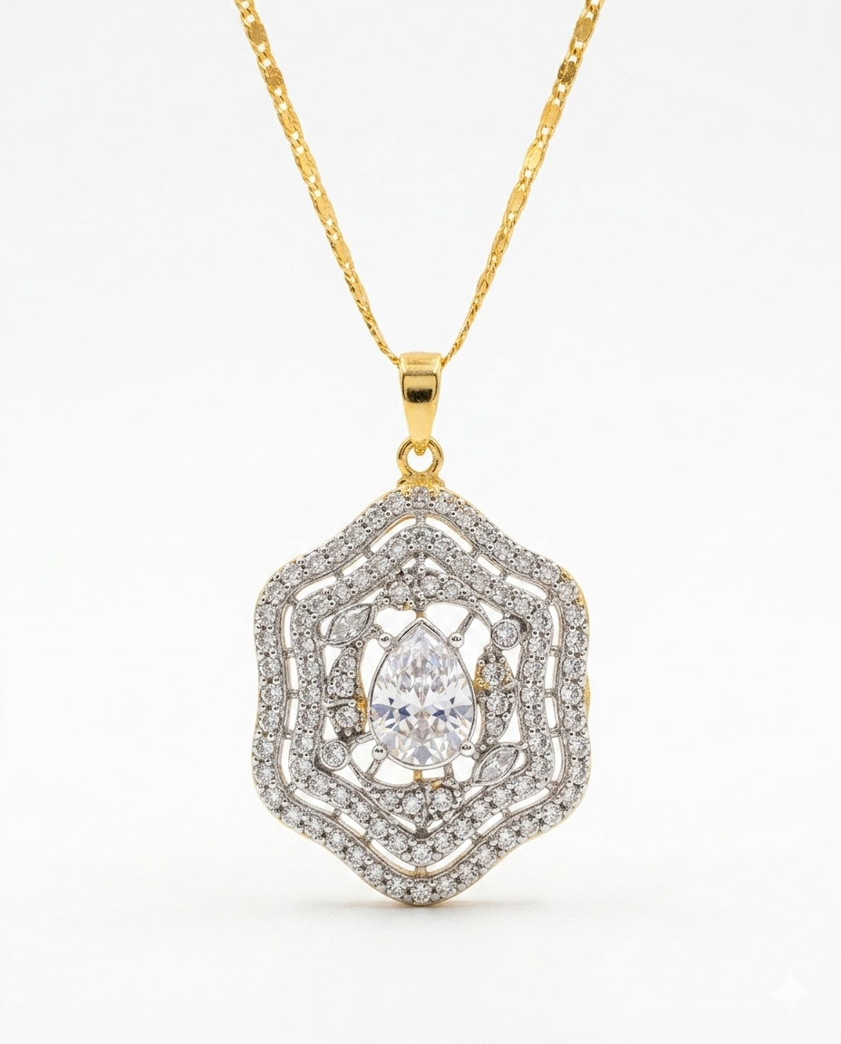 Exclusive zirconium crystal necklace