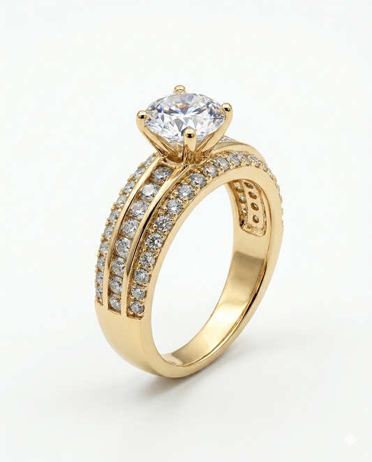 18k exclusive adjustable engagement ring