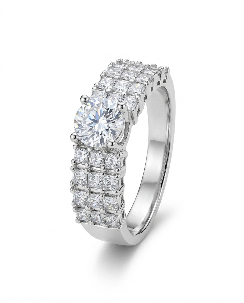 Exclusive zirconia adjustable ring
