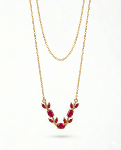 Exclusive zirconia tulip chain necklace