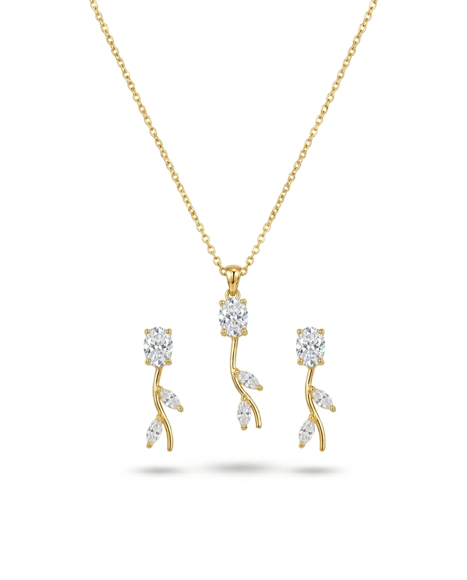 Exclusive Tulip earrings & tops set