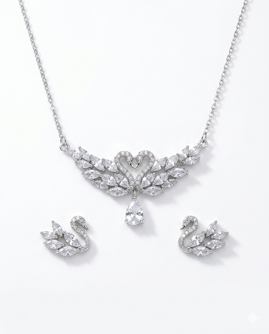 ✨Exclusive S925 Sterling zirconium Swan set ✨