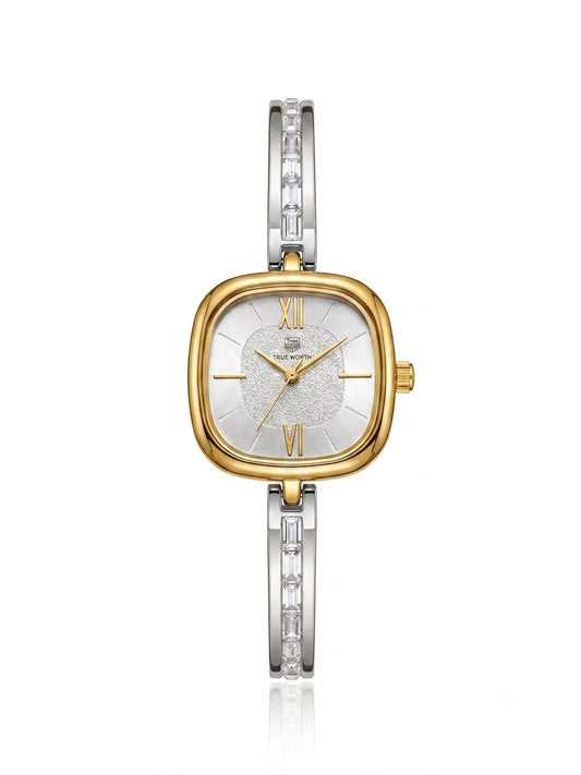 SilverXGolden serpentine dial TW watch