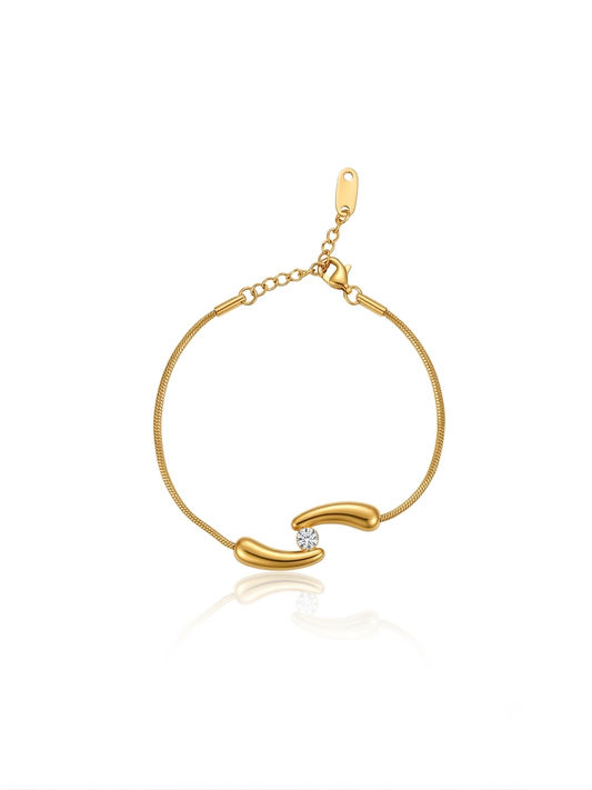 ✨Exclusive stainless steel gold triumph chain bracelet ✨