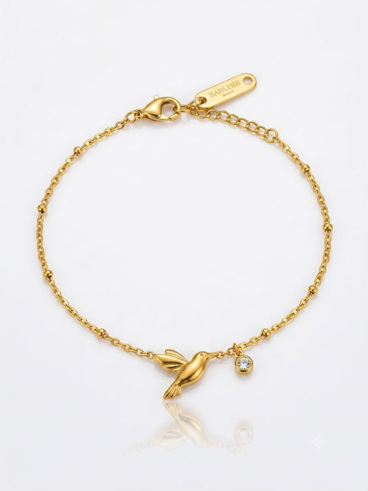 ✨Stainless Steel Gold falcon beaded chain bracelet ✨