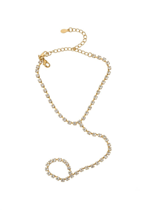 ✨Exclusive crystal tennis hand chain bracelet ✨