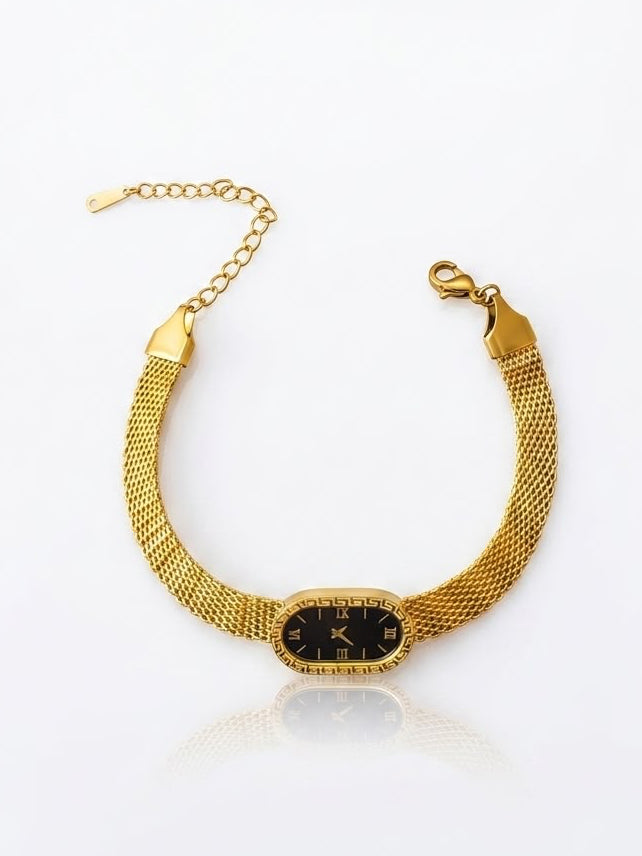 ✨Stainless Steel rovena mesh black dial chain bracelet ✨