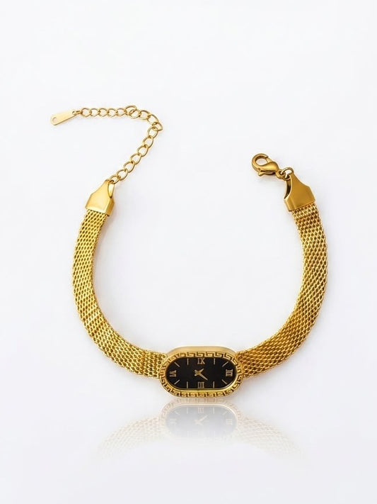 ✨Stainless Steel rovena mesh black dial chain bracelet ✨