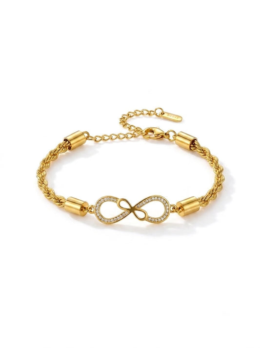 Infinity crystal Rope chain bracelet