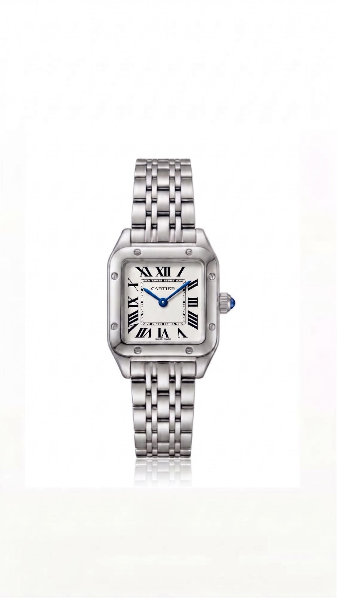 ✨Exquisite S stainless steel Silver Jubilee white dial carte Watch✨