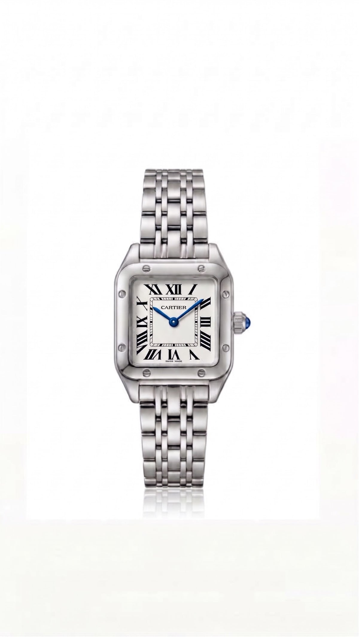 ✨Exquisite S stainless steel Silver Jubilee white dial carte Watch✨