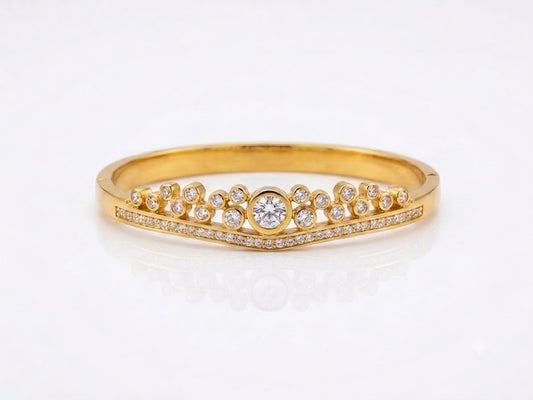 ✨Stainless steel Zirconium massionite cuff bracelet ✨