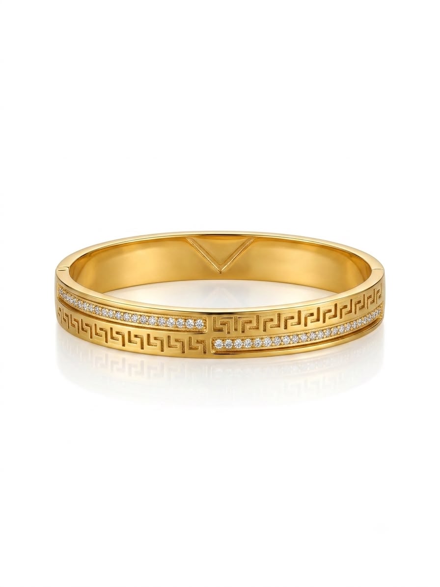 ✨Stainless steel Zirconium vintage cuff bracelet ✨