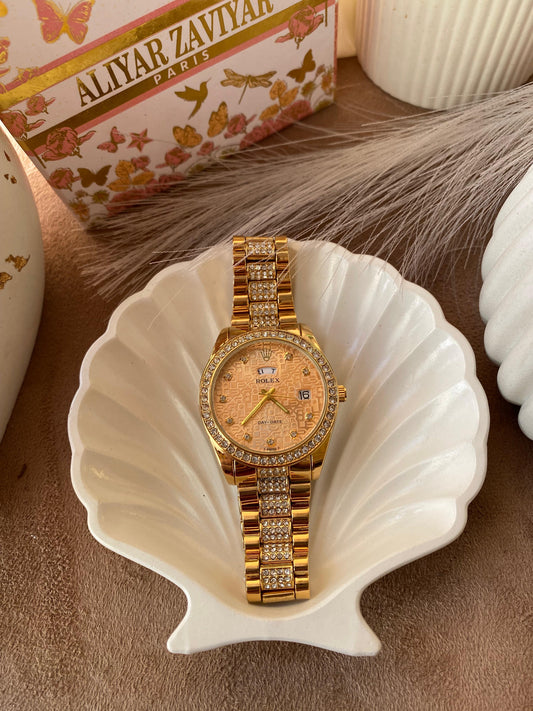 ✨Exquisite Rlx Zircon studded DayDate Gold Jubilee watch ✨